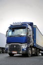 Blue Renault Trucks T Semi, Vertical Detail Royalty Free Stock Photo