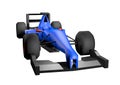 Blue render car