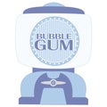 Blue retro bubble gum machine