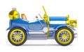 1910 blue retro car side view Royalty Free Stock Photo