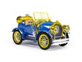 1910 blue retro car Royalty Free Stock Photo