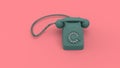 Retro old phone image 3d render Royalty Free Stock Photo