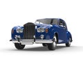 Blue retro vintage car Royalty Free Stock Photo