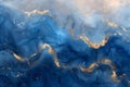 Blue Rhapsody: Oceanic Hues with Gilded Flecks. Concept Oceanic Hues, Gilded Flecks, Blue Rhapsody,