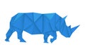 Blue rhinoceros. Polygonal