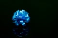 Blue Ribbin on black background Royalty Free Stock Photo