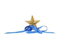 Blue ribbon and star Royalty Free Stock Photo