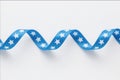 Blue Ribbon Wave with White Stars Abstract Design Royalty Free Stock Photo