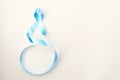 Blue ribbon world prostate cancer day symbol in november