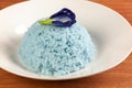 Blue Rice made cooking