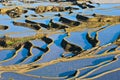 Blue rice terraces of yuanyang Royalty Free Stock Photo