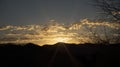 Blue Ridge Mountain Range Golden Sunset Royalty Free Stock Photo
