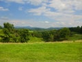 Blue Ridge mountain range from meadow Royalty Free Stock Photo