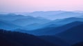 The blue ridge mountain range multichromatic color scheme trick of the eye. Generative AI Royalty Free Stock Photo