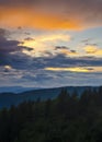 Blue Ridge Parkway Mountain Sunset Landscape
