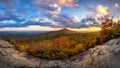 Blue Ridge Mountains, autumn scenic sunset Royalty Free Stock Photo