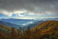 Blue ridge mountains in fall Royalty Free Stock Photo