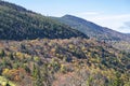 Blue Ridge Mountains fall scenery in North Carolina. Royalty Free Stock Photo