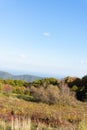 Blue Ridge Mountains in the Fall in Virginia\'s Shenandoah National Park Royalty Free Stock Photo