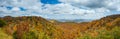 Blue Ridge mountains in late autumn color panorama landscape Royalty Free Stock Photo