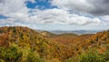 Blue Ridge mountains in late autumn color panorama landscape Royalty Free Stock Photo