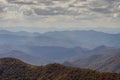 Blue Ridge mountains in late autumn color panorama landscape Royalty Free Stock Photo