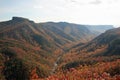 Linville Gorge in Fall, Blue Ridge Mountains, North Carolina Royalty Free Stock Photo