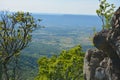 Blue Ridge Mountains rock formation in Summer.