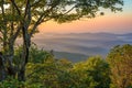 Blue Ridge Mountains, scenic sunrise Royalty Free Stock Photo