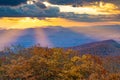 Blue Ridge Mountains at Sunset in North Georgia Royalty Free Stock Photo