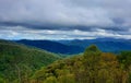 Blue ridge mountians in spring in a cloudy day