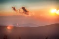 Blue Ridge Parkway Autumn Sunset Appalachian Mountains Royalty Free Stock Photo