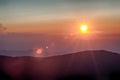 Blue Ridge Parkway Autumn Sunset Appalachian Mountains Royalty Free Stock Photo