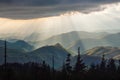 Blue Ridge Parkway Light Rays Landscape Cherokee NC