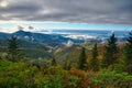 Blue Ridge Parkway National Park Sunrise Scenic Mountains Autumn Royalty Free Stock Photo