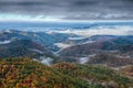 Blue Ridge Parkway National Park Sunrise Scenic Mountains Autumn Royalty Free Stock Photo