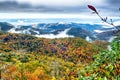 Blue Ridge Parkway National Park Sunrise Scenic Mountains Autumn Royalty Free Stock Photo