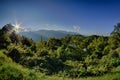 Blue Ridge Parkway National Park Sunset Scenic Mountains summer Royalty Free Stock Photo