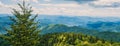 Blue Ridge Parkway summer Landscape. Royalty Free Stock Photo