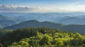 Blue Ridge Parkway summer Landscape. Royalty Free Stock Photo