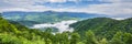 Blue Ridge Parkway summer mountain landscape. Royalty Free Stock Photo