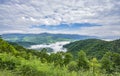 Blue Ridge Parkway summer mountain landscape. Royalty Free Stock Photo