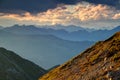 Blue ridges of Venediger and Villgraten groups, Hohe Tauern Royalty Free Stock Photo