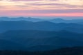 Blue Ridgetops NC Sunrise Sky Royalty Free Stock Photo