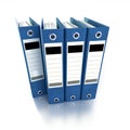 Blue ring binders Royalty Free Stock Photo