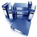 Blue ring binders