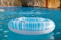 Blue Ring float in swimming pool Royalty Free Stock Photo
