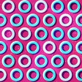 Blue rings seamless pattern. Royalty Free Stock Photo