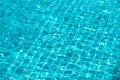 Blue ripped water in swimming pool