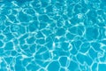 Blue ripped water in swimming pool. water surface background. Royalty Free Stock Photo